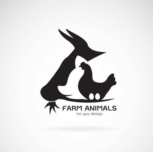 Farm Animal Label Collection Vector Image