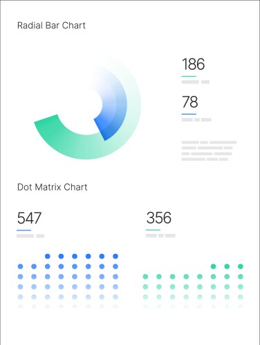 infographic elements ui and ux kit with big data vector image