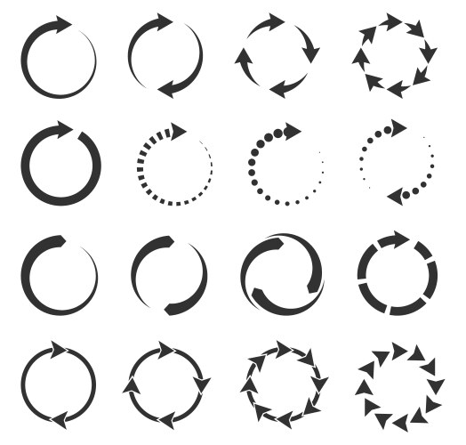 Reloading signs loading symbols minimal simple vector image