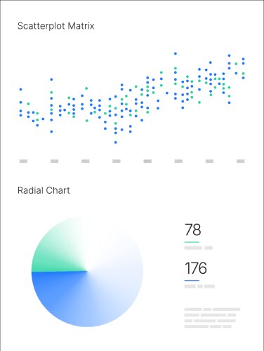 Infographic elements ui and ux kit with big data vector image