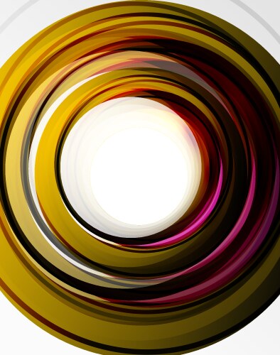 Swirl and circles futuristic geometrical abstract vector image