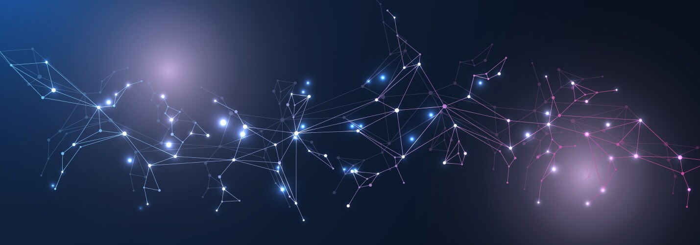 Global network connection website header or banner vector image