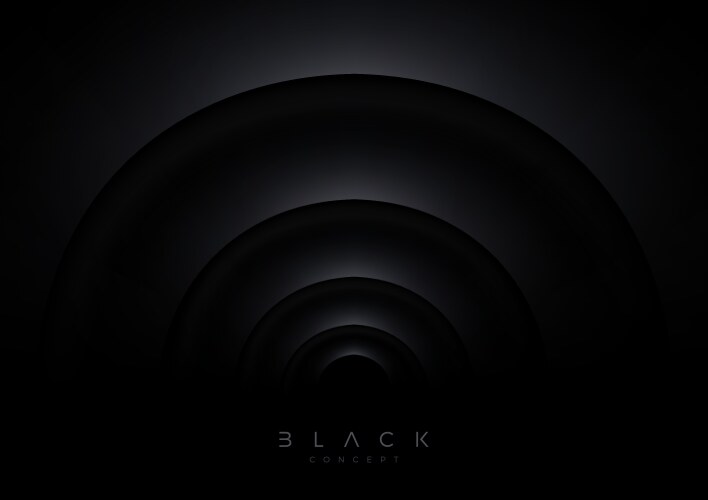 Abstract luxury black background with dark waves Vector Image