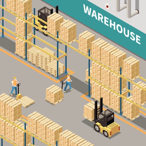 Warehouse interior Royalty Free Vector Image - VectorStock
