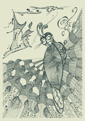 Fly in web graphic hand-drawn Vector Image