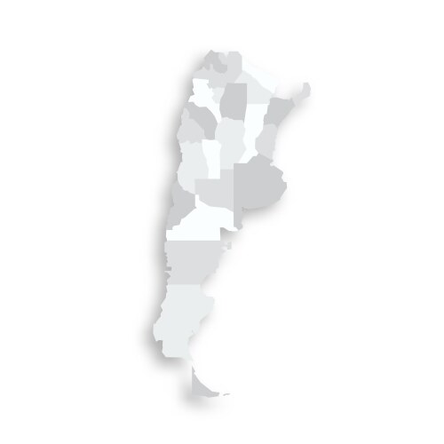 argentina political map of administrative vector