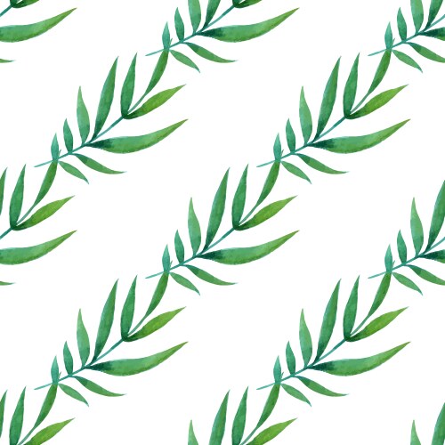 Watercolor Leaf Pattern Vector Image