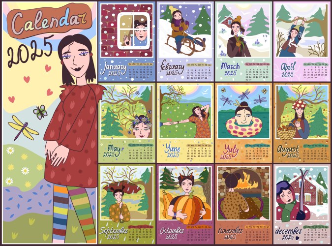 Free 2025 Calendar Vector Images (24)