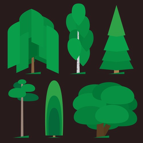 Trees graphic vector image