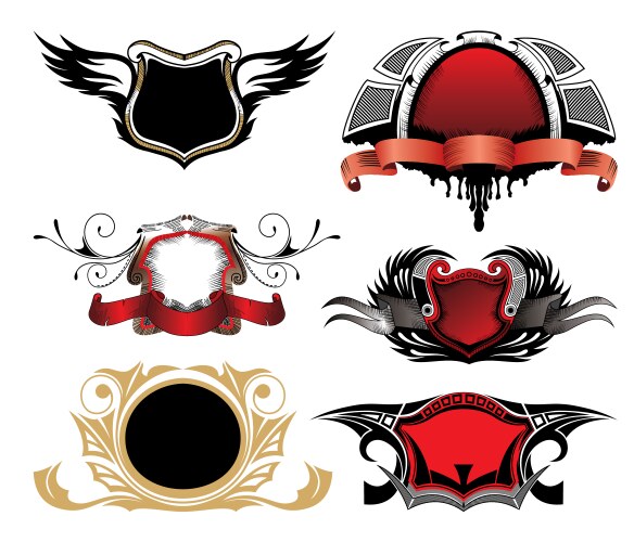 Royal emblem badge shield Royalty Free Vector Image