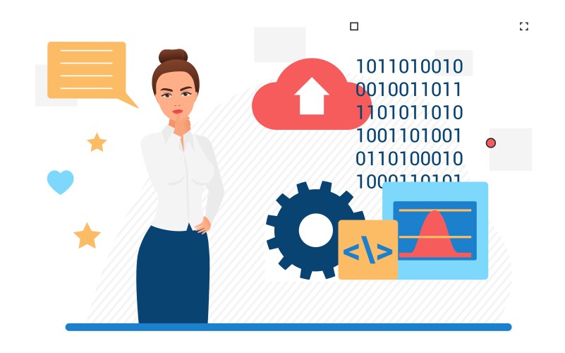 Online cloud computing web software hosting vektorbild