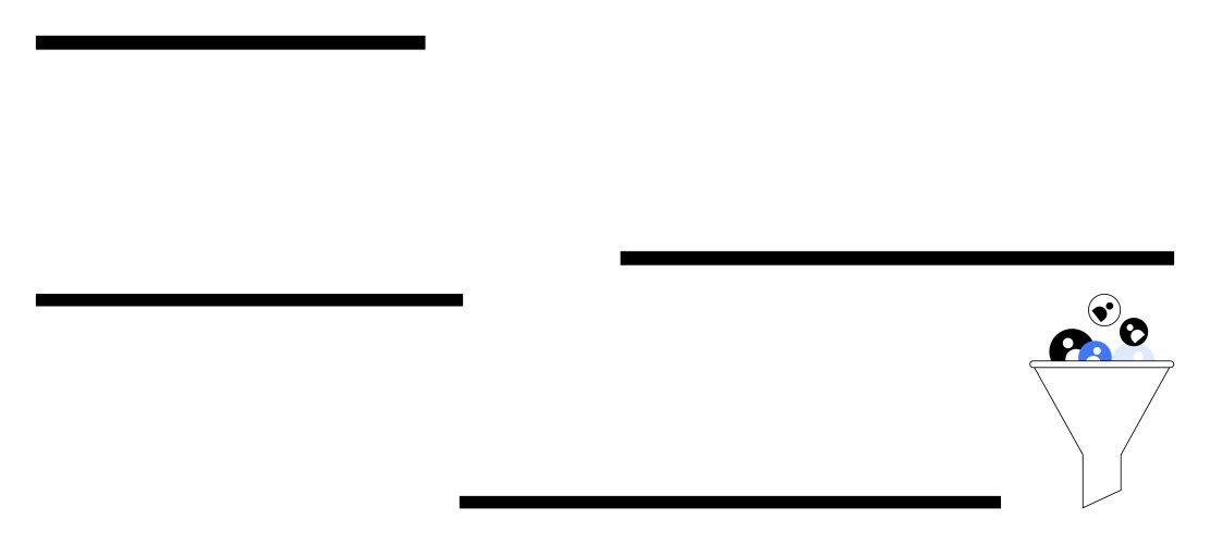 Data filtering process visualized with funnel vector image