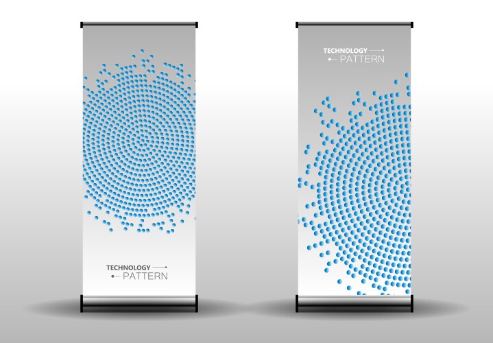 Design roll up with connecting dots and lines vector image