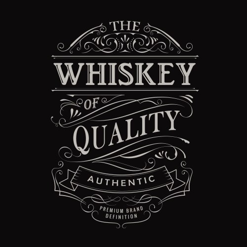 Vintage Whiskey Label Vector Image