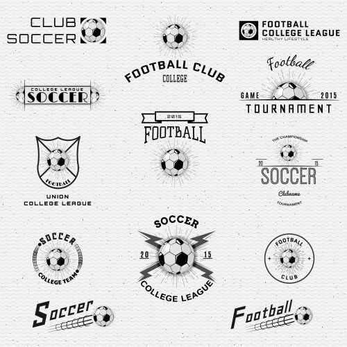 Sports Soccer Badges & Labels Vector Image
