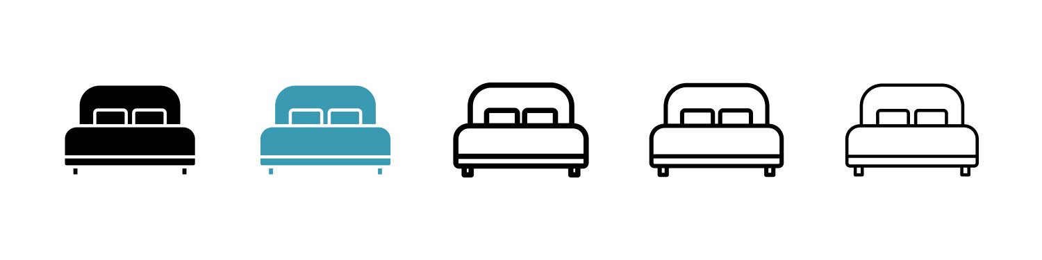 Bed icon Royalty Free Vector Image - VectorStock
