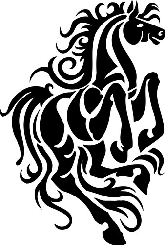 Horse in tribal style Vector Image