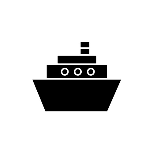 Cargo ship flat icon Royalty Free Vector Image
