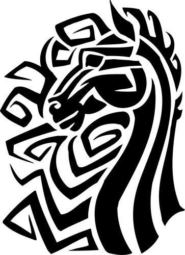 Horse in tribal style Vector Image