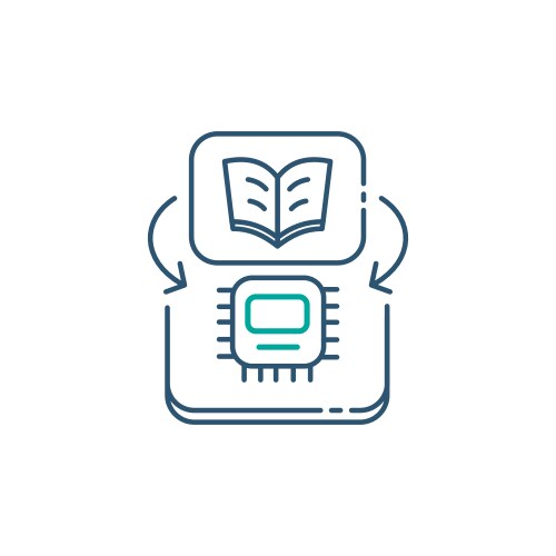 Machine learning ai and data analysis icon design vector image