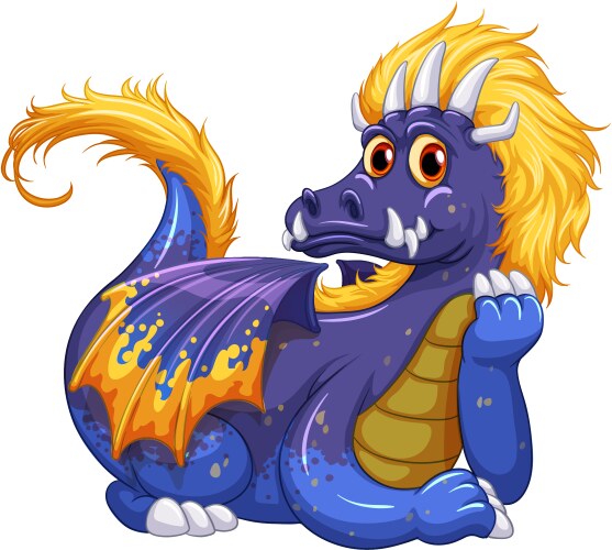 Cute dragon with knight cartoon character Vector Image