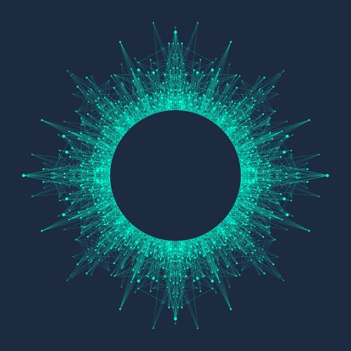 Quantum computing concept deep learning Royalty Free Vector