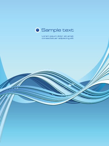 Abstract background blue waves Royalty Free Vector Image