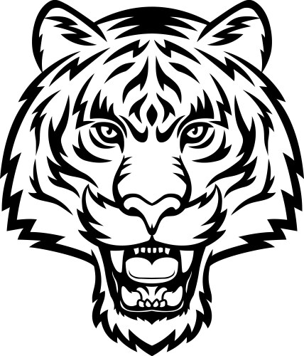 Powerful Tiger Head Vector Image