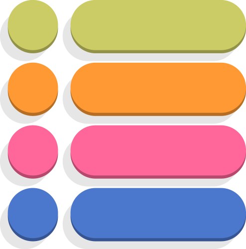 Flat blank icon empty internet color button Vector Image