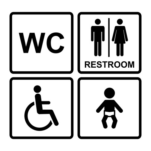 Restroom Icons Set Vector Image
