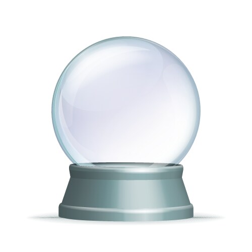 Empty snow globe Royalty Free Vector Image - VectorStock