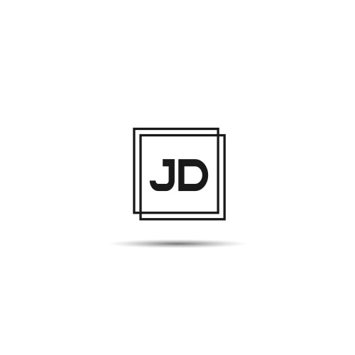 Initial letter jd logo template design Royalty Free Vector