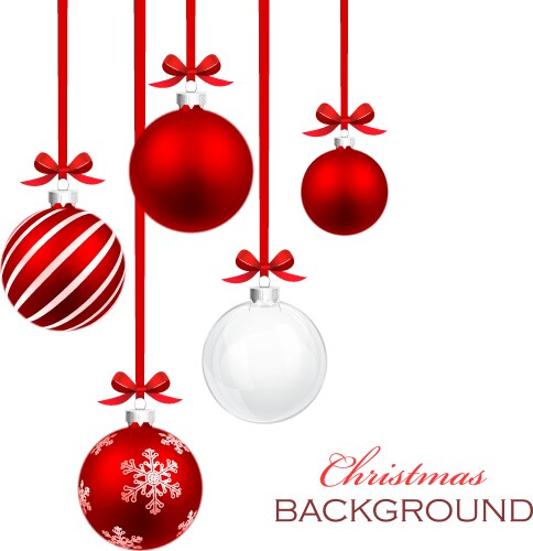 Red christmas balls Royalty Free Vector Image - VectorStock
