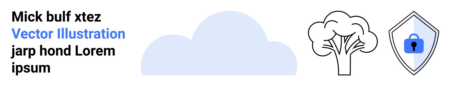 Cloud computing concept with secure data storage vector image