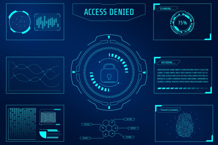 Hud and ui set elements sci fi futuristic user Vector Image