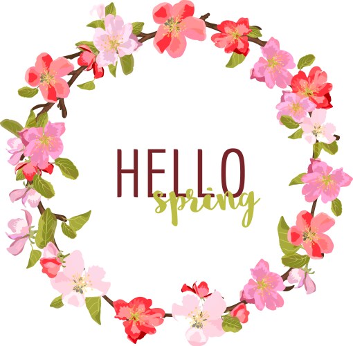 Romantic Floral Spring Collection Vector Image