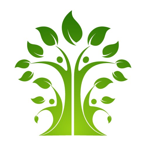 Organic Connection Logo Vector Image