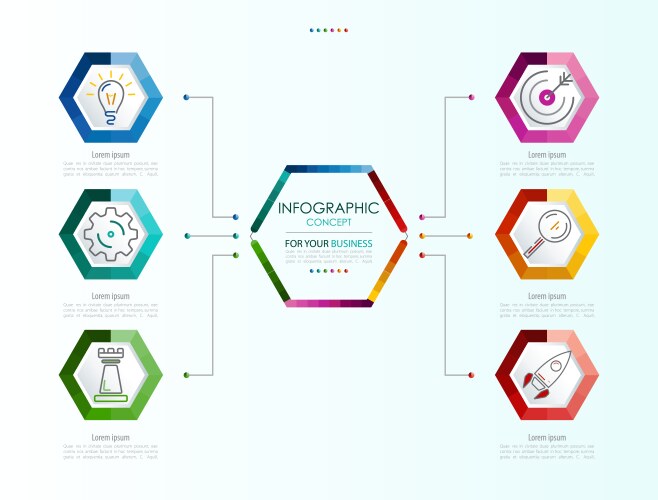 infographic template business concept with options vector image vector image