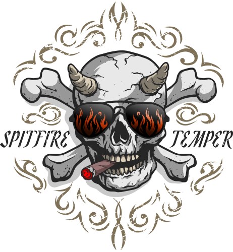 Demon with Cigarette and Glasses Vector Image