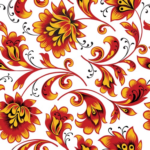 Floral seamless pattern design element flower Vector Image