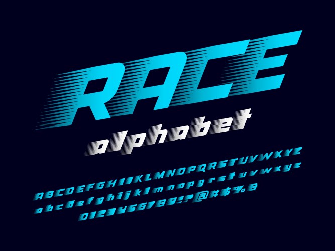 Speed font vector image