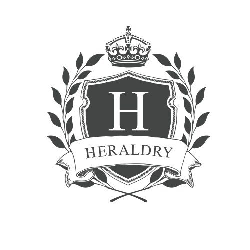 Heraldic Royal Shield Emblem Vector Image