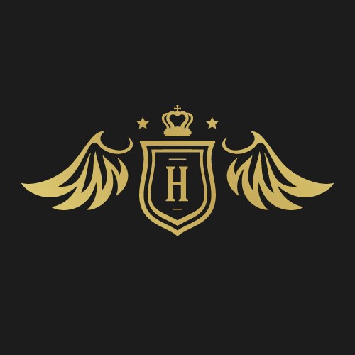 Luxury monogram logo template object Vector Image