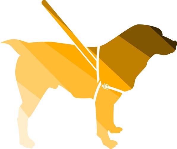 Blind man with guide dog Royalty Free Vector Image