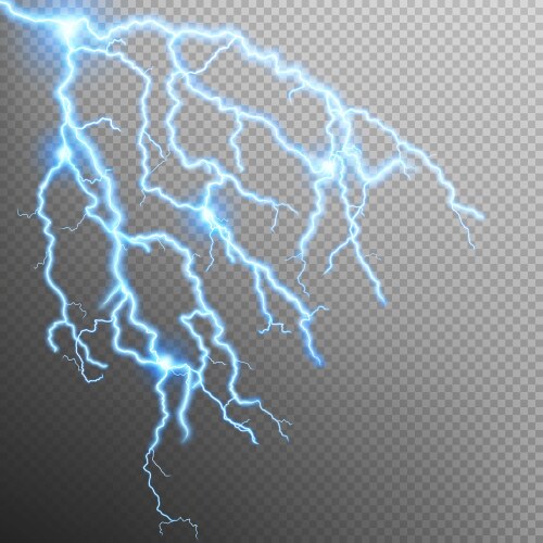 Lightning frame thunder bolt effect background Vector Image