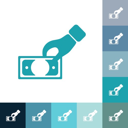 Flat icon banknote business theme vector image