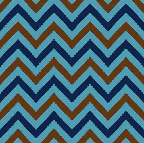 Blue brown chevron retro decorative pattern vector image