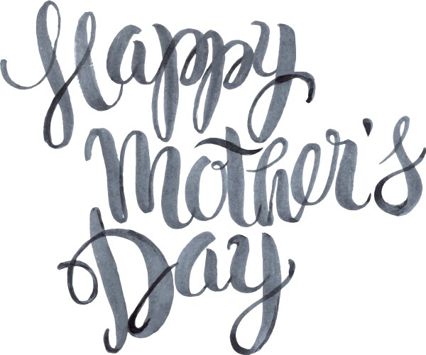 happy motherss day watercolor lettering vector