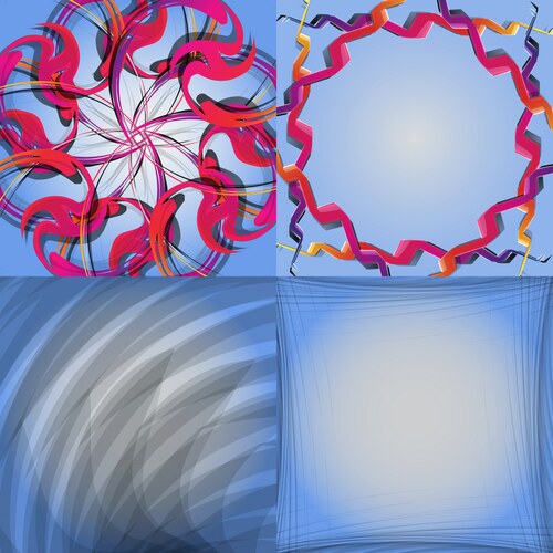 Set of abstract modern wave colorful background Vector Image