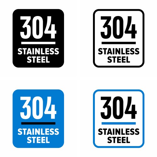304 Stainless Steel Markings Vector Image